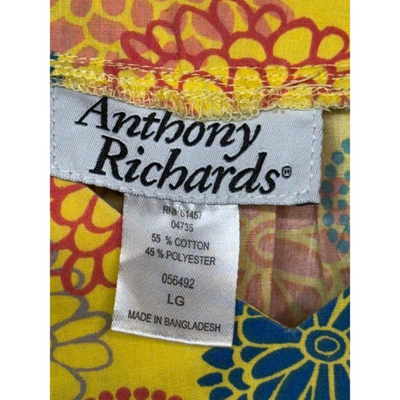 Anthony Richards Womens Nightgown Large Yellow  Floral  Cotton/Polyester Blend - Picture 8 of 15
